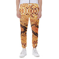 Orange Snakeskin Print Joggers