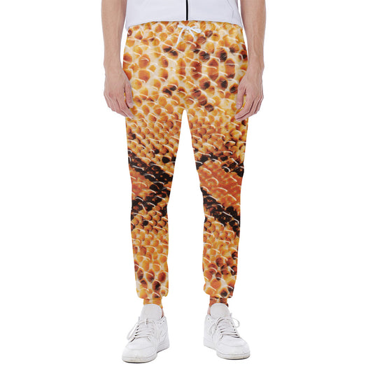 Orange Snakeskin Print Scuba Joggers