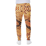 Orange Snakeskin Print Scuba Joggers