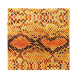 Orange Snakeskin Print Silk Bandana