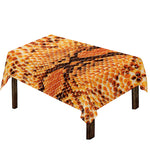 Orange Snakeskin Print Tablecloth
