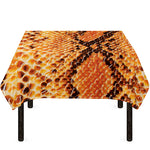 Orange Snakeskin Print Tablecloth
