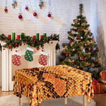 Orange Snakeskin Print Tablecloth