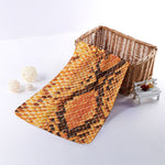 Orange Snakeskin Print Towel
