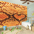Orange Snakeskin Print Wall Sticker