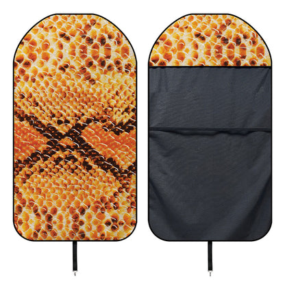 Orange Snakeskin Print Waterproof Car Seat Cover