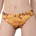 Orange Snakeskin Print Women's Panties