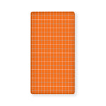 Orange Tattersall Pattern Print Baby Crib Sheet