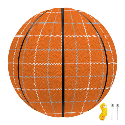 Orange Tattersall Pattern Print Basketball
