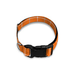Orange Tattersall Pattern Print Dog Collar