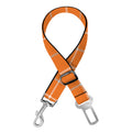 Orange Tattersall Pattern Print Dog Seat Belt