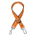 Orange Tattersall Pattern Print Dog Seat Belt
