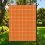 Orange Tattersall Pattern Print Garden Flag