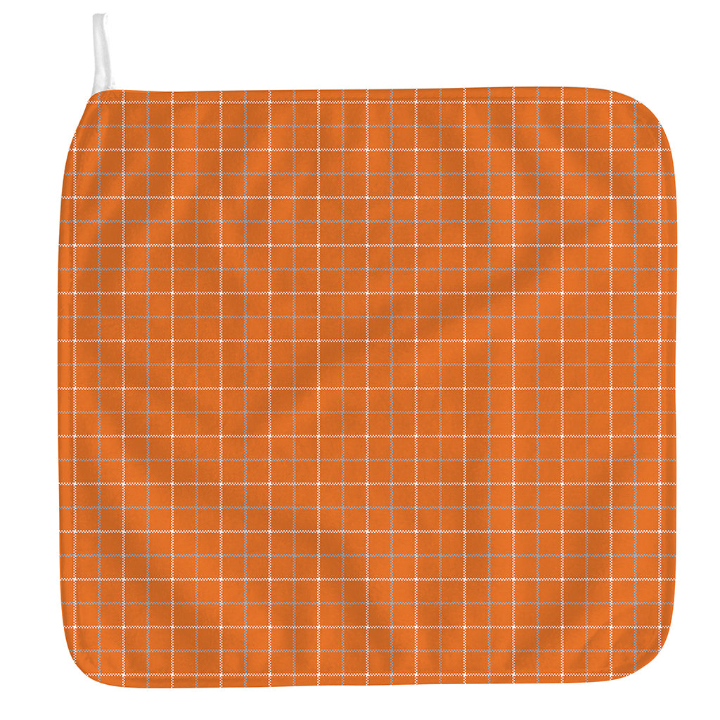 Orange Tattersall Pattern Print Hand Towel