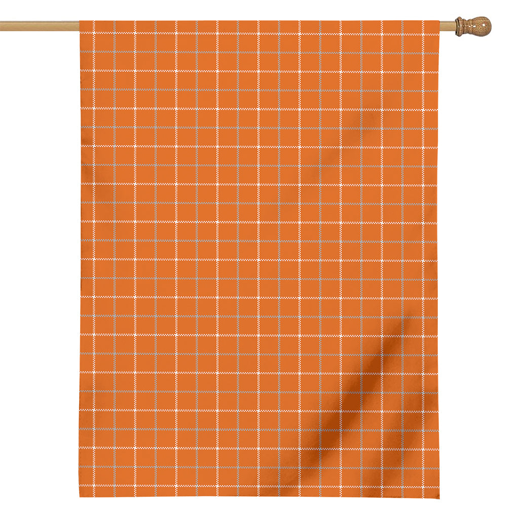 Orange Tattersall Pattern Print House Flag