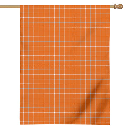 Orange Tattersall Pattern Print House Flag