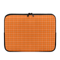 Orange Tattersall Pattern Print Laptop Sleeve