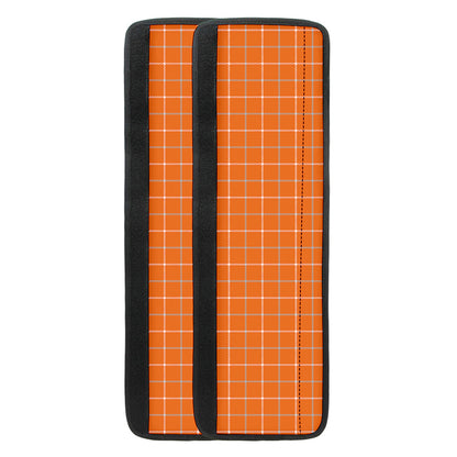 Orange Tattersall Pattern Print Refrigerator Handle Covers