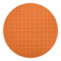 Orange Tattersall Pattern Print Round Blanket