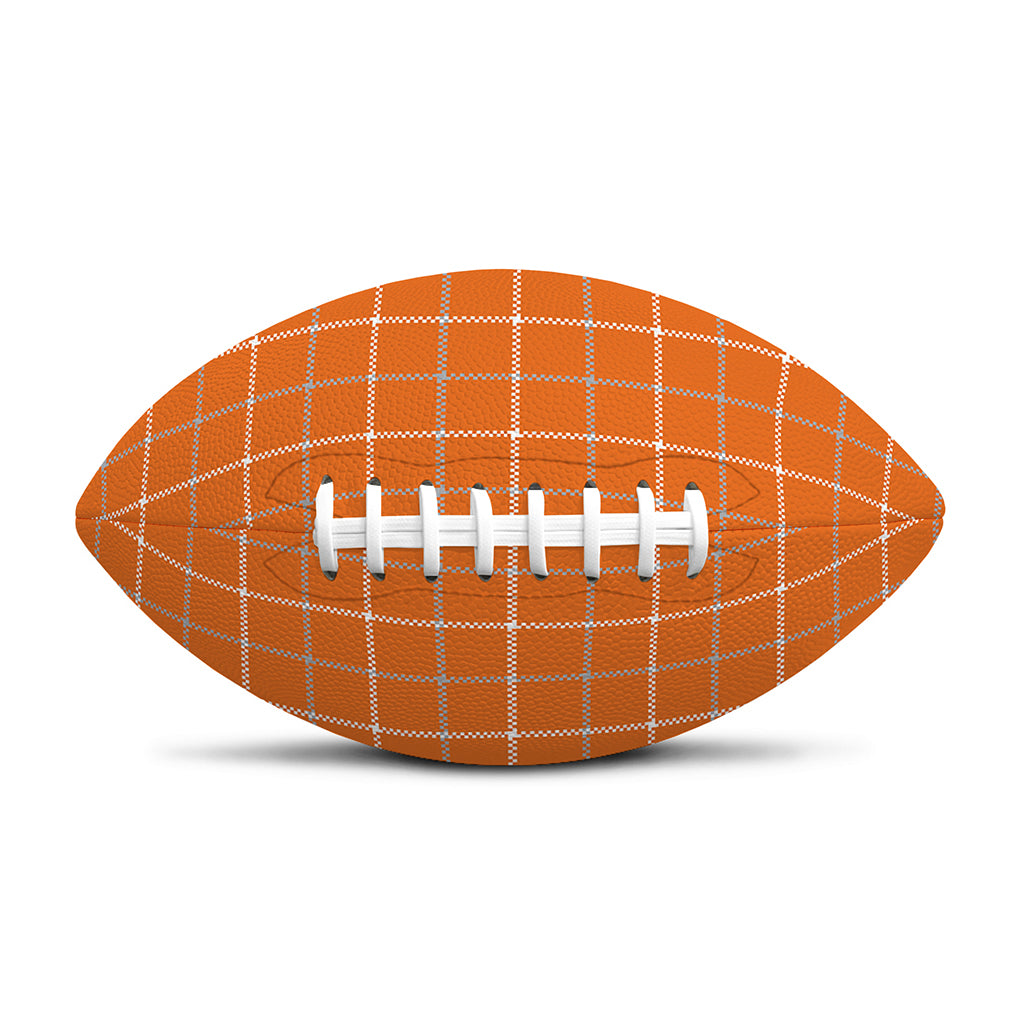 Orange Tattersall Pattern Print Rugby Ball