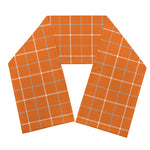 Orange Tattersall Pattern Print Scarf