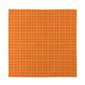 Orange Tattersall Pattern Print Silk Bandana