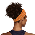 Orange Tattersall Pattern Print Sports Headband