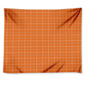 Orange Tattersall Pattern Print Tapestry
