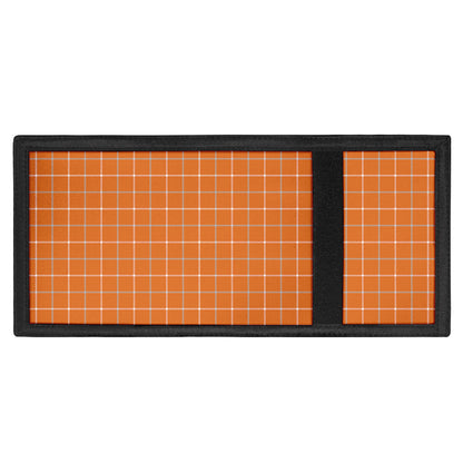 Orange Tattersall Pattern Print Trifold Wallet