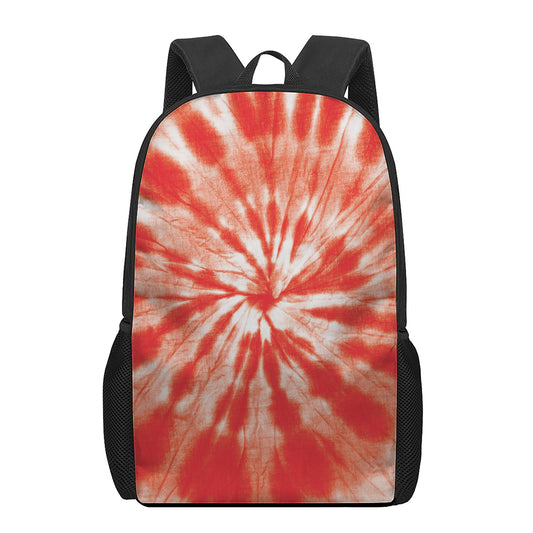 Orange Tie Dye Print 17 Inch Backpack