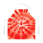 Orange Tie Dye Print Adjustable Apron