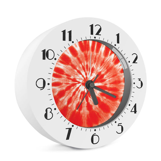 Orange Tie Dye Print Alarm Clock