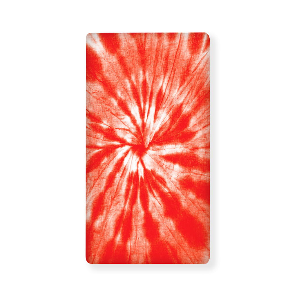 Orange Tie Dye Print Baby Crib Sheet