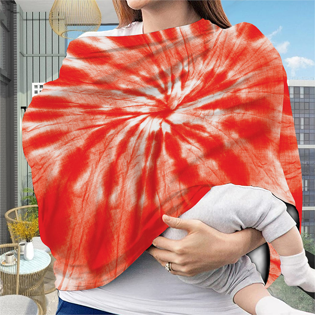 Orange Tie Dye Print Baby Seat Cover