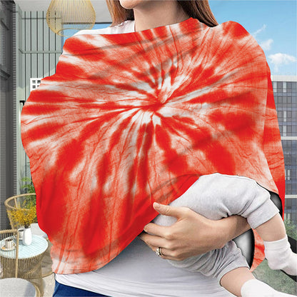 Orange Tie Dye Print Baby Seat Cover