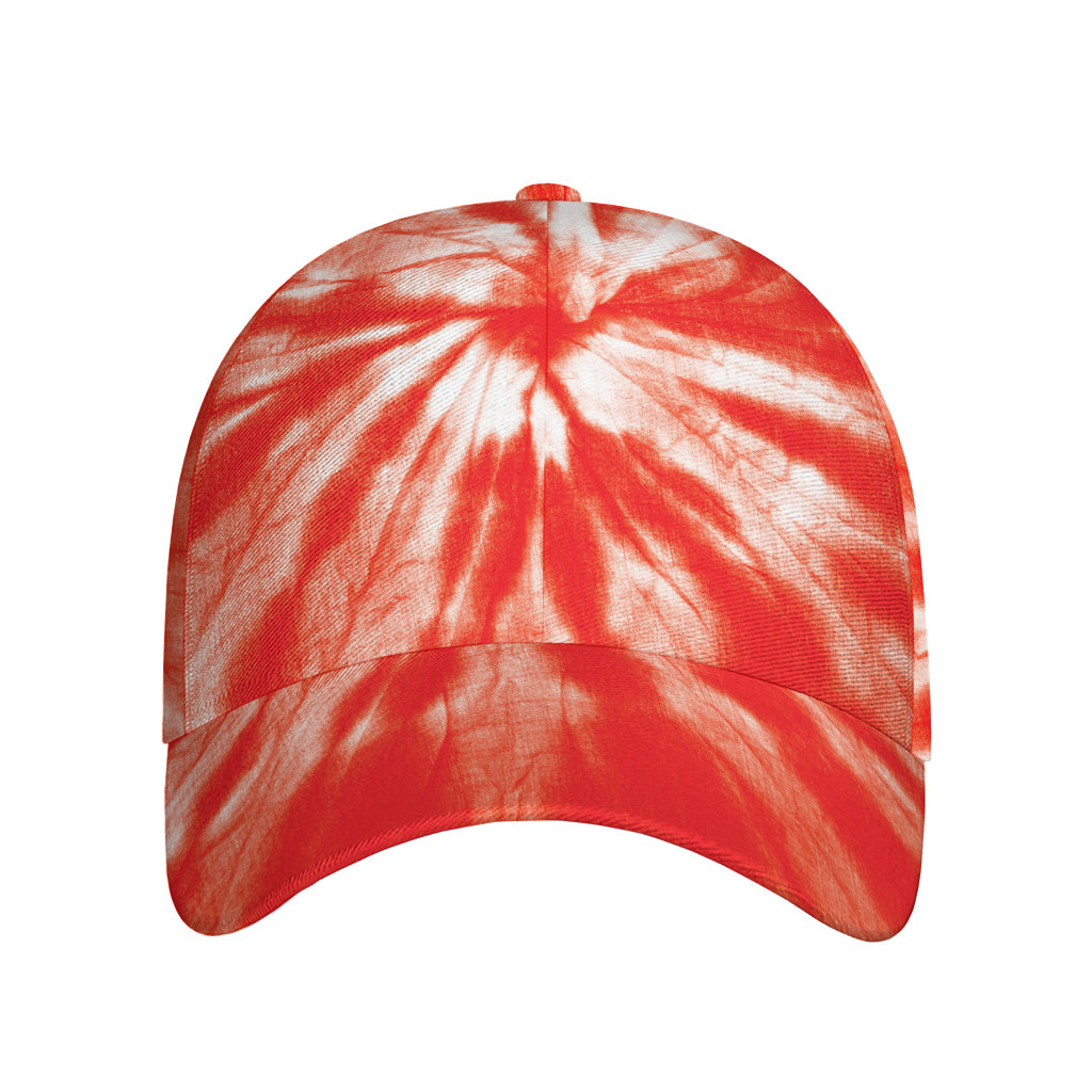 Orange Tie Dye Print Baseball Cap