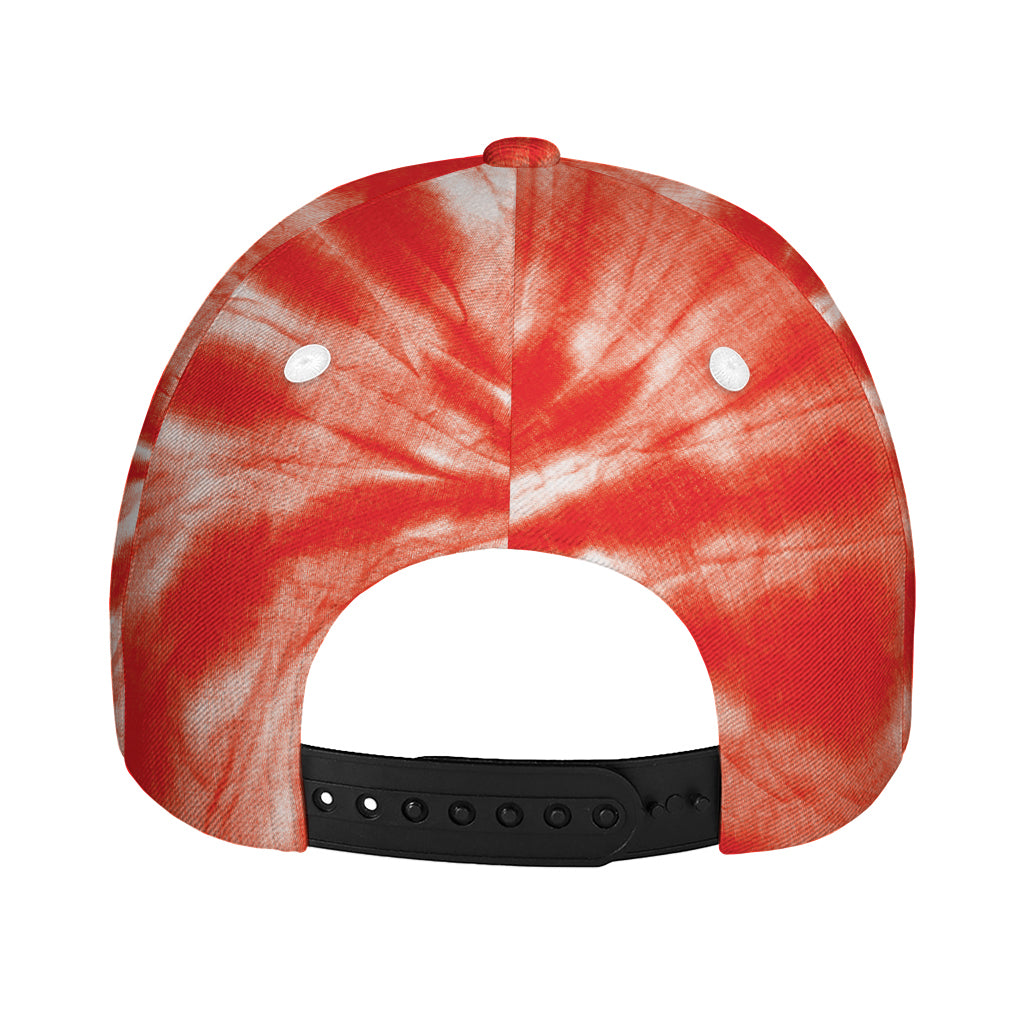 Orange Tie Dye Print Baseball Cap