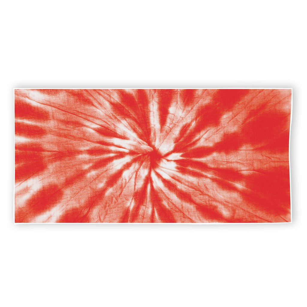 Orange Tie Dye Print Beach Towel