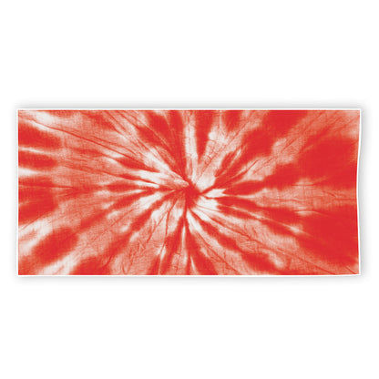 Orange Tie Dye Print Beach Towel