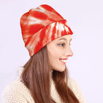 Orange Tie Dye Print Beanie