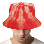 Orange Tie Dye Print Bucket Hat