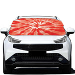 Orange Tie Dye Print Car Windshield Snow Cover
