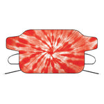 Orange Tie Dye Print Car Windshield Snow Cover