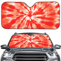 Orange Tie Dye Print Car Windshield Sun Shade