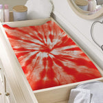 Orange Tie Dye Print Changing Pad Cover