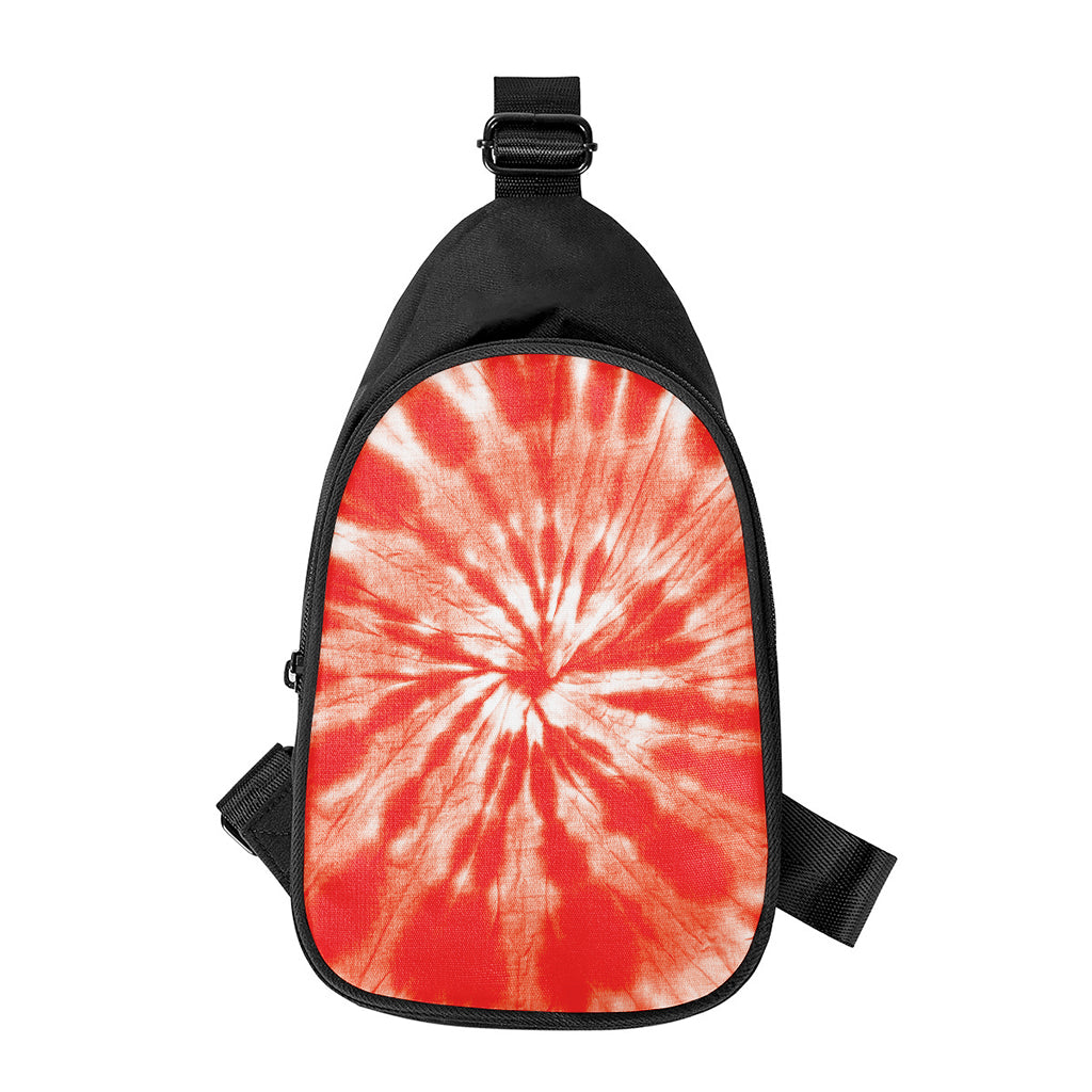 Orange Tie Dye Print Chest Bag