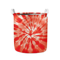 Orange Tie Dye Print Collapsible Laundry Basket