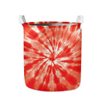 Orange Tie Dye Print Collapsible Laundry Basket