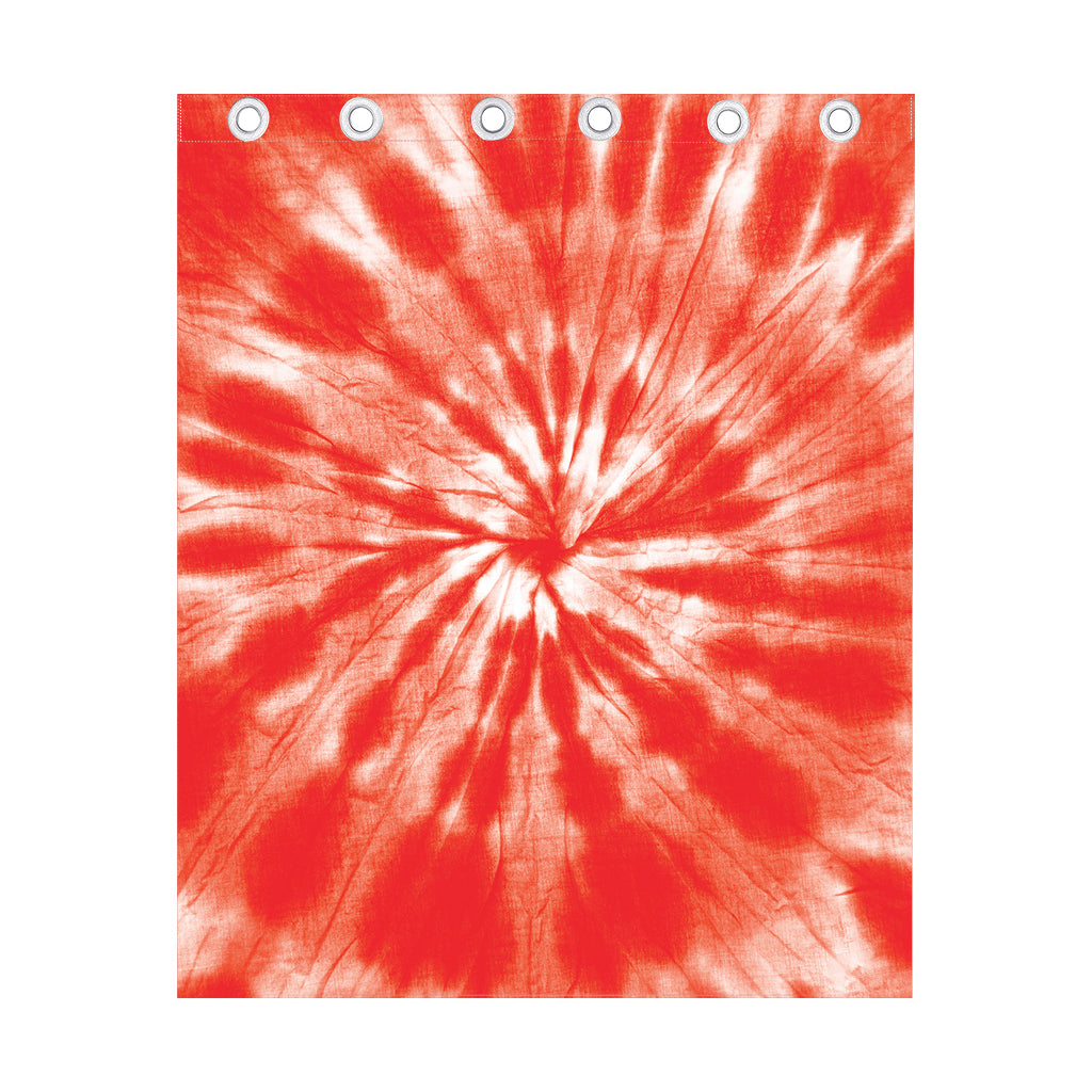 Orange Tie Dye Print Curtain