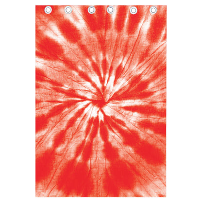 Orange Tie Dye Print Curtain